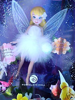 Disney Arrival Tinkerbell Porcelain Doll Picture